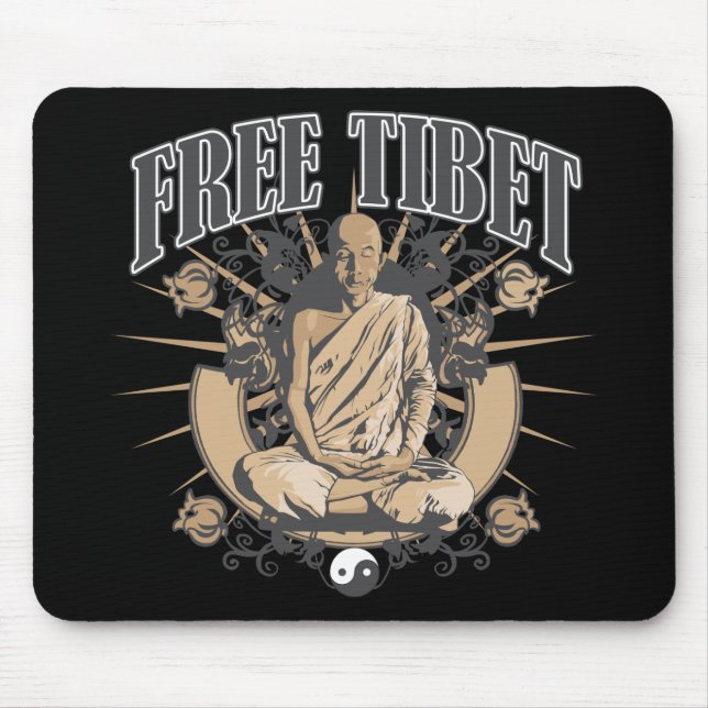 Alfombrilla De Ratón Monje libre de Tíbet (Frente)