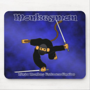 Alfombrilla De Ratón Monkeyman azul Mousepad