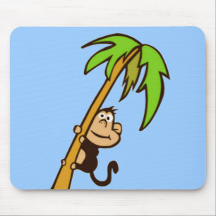 Alfombrilla De Ratón Mono arriba de un árbol