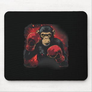 Alfombrilla De Ratón Mono de boxeo con guantes de boxeo Kickboxing Dive