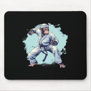 Alfombrilla De Ratón Mono de Karate Artes Marciales Kickboxing Judo Mma