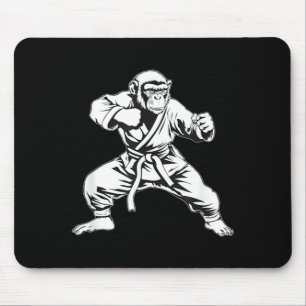 Alfombrilla De Ratón Mono de Karate Taekwondo Kickboxing Mma Judo Mono