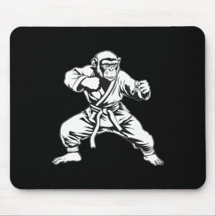 Alfombrilla De Ratón Mono de Karate Taekwondo Kickboxing Mma Judo Mono