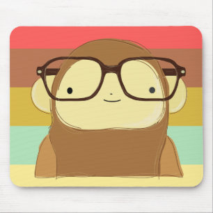 Alfombrilla De Ratón mono del empollón