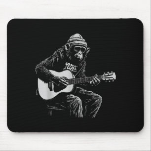 Alfombrilla De Ratón Mono divertido guitarra acústica amante de la músi