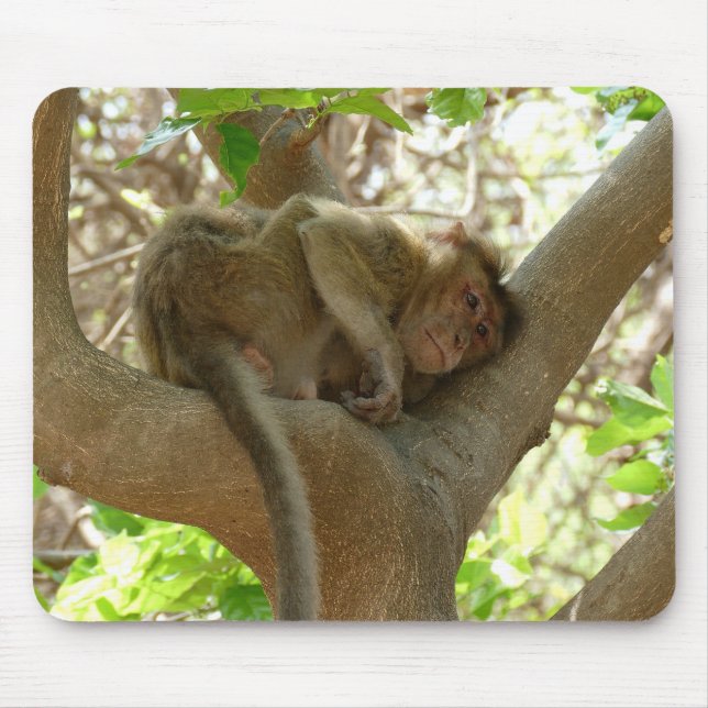 Alfombrilla De Ratón Mono - Estoy demasiado cansado (Frente)
