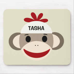 Alfombrilla De Ratón Mono personalizado Mousepad del calcetín para los