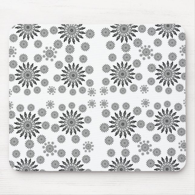 Alfombrilla De Ratón ​Monochrome Mandala Symphony: Modern Geometric Pat (Frente)