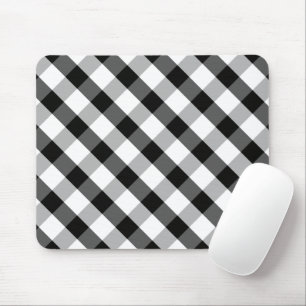 Alfombrilla De Ratón Monocromo Gingham