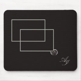 Alfombrilla De Ratón Monocromo neutro de la vida marina de Japón