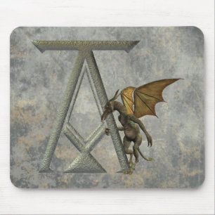 Alfombrilla De Ratón Monograma A del Gargoyle