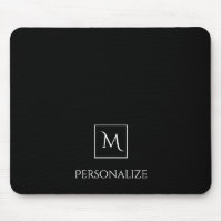 Monograma blanco y negro profesional del nombre