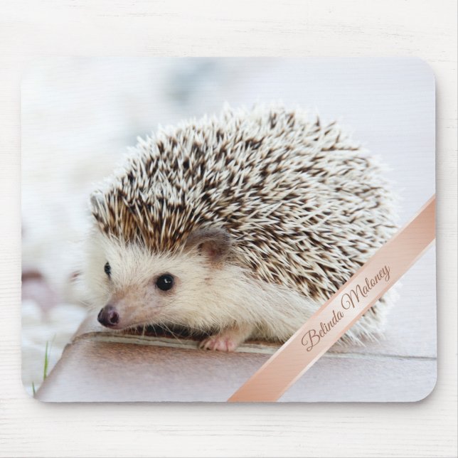 Alfombrilla De Ratón Monograma Cute Hedgehoog  (Frente)