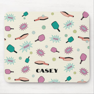 Alfombrilla De Ratón Monograma de baloncesto Añadir su nombre Divertido