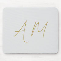Monograma de color dorado Iniciales caligrafía Pro