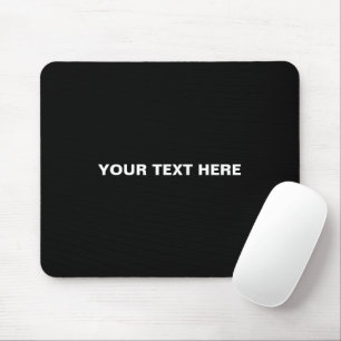 Alfombrilla De Ratón monograma de nombre de texto de personalizado blan
