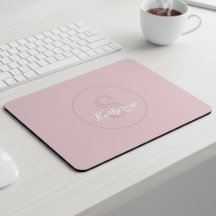 Monograma de nombre personalizado Rosa Polvo