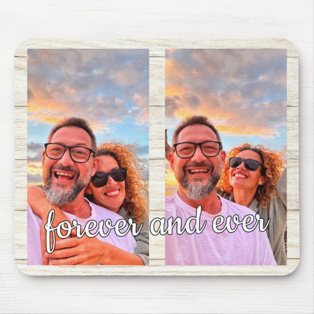 Alfombrilla De Ratón Monograma de Personalizado de Collage de fotos mod (Frente)