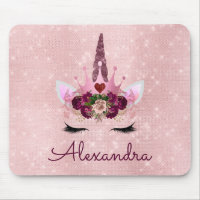 Monograma de princesa de espuma de unicornio de or