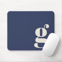 Monograma de retro Minimalista azul marino Persona