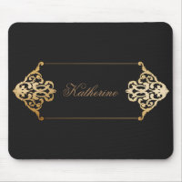 monograma decorativo de ornamento de oro vintage