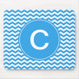 Alfombrilla De Ratón monograma elegante, moderno y brillante de chevron