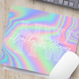 Alfombrilla De Ratón Monograma Holograma inicial irlandesico Mousepad