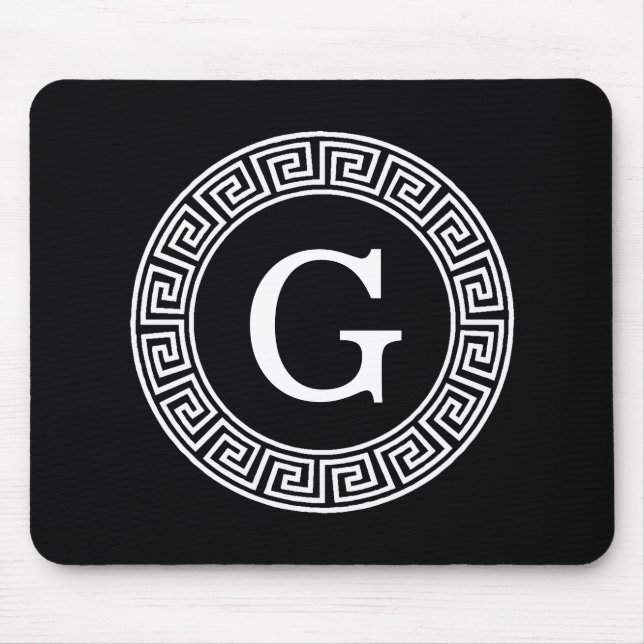 Alfombrilla De Ratón Monograma inicial de marco de recambio de la llave (Frente)