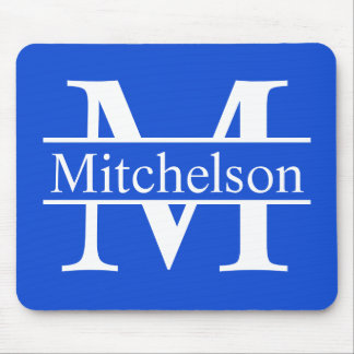 Alfombrilla De Ratón Monograma LR de barra azul