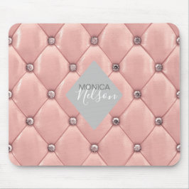 Alfombrilla De Ratón monograma lujoso rosa