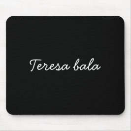 Alfombrilla De Ratón Monograma moderno de letra script negra de moda