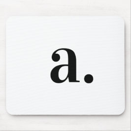 Alfombrilla De Ratón Monograma moderno Minimalista blanco