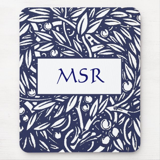 Alfombrilla De Ratón Monograma Mousepad de Nouveau del arte de (Frente)