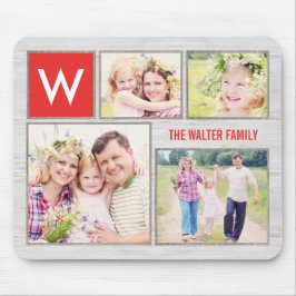 Alfombrilla De Ratón Monograma pacífico EDITABLE COLOR Photo Mouse Pad