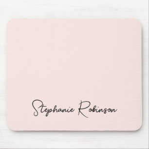 Alfombrilla De Ratón Monograma Personalizado de Letra Script Elegante R