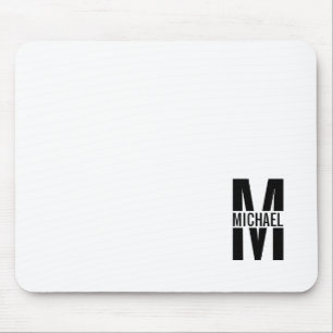 Alfombrilla De Ratón Monograma personalizado y teclado del ratón con no