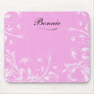 Alfombrilla De Ratón Monograma rosado Mousepads