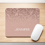 Alfombrilla De Ratón Monograma Rubor Rosa Rosa Rosa Purpurina de oro y<br><div class="desc">Oro Rosa - Rubor Pink Faux Purpurina Sparkle Elegante y Moda moderna Moda de lujo Motocicleta Monogramada Mouse Pad. Estos monogramas - agregar su propio nombre mousepad personalizado se puede actualizar con su nombre.</div>