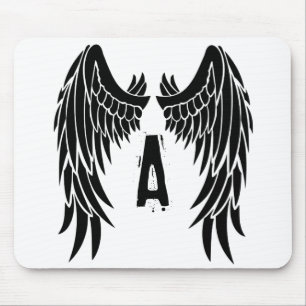 Alfombrilla De Ratón Monograma Tattoo Angel Wing