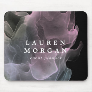 Alfombrilla De Ratón monograma transparente elegante de seda