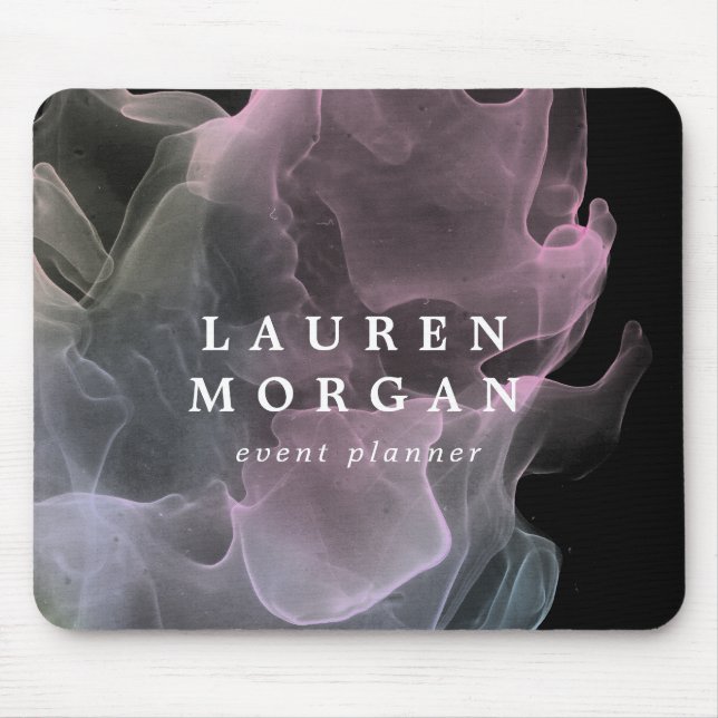 Alfombrilla De Ratón monograma transparente elegante de seda (Frente)