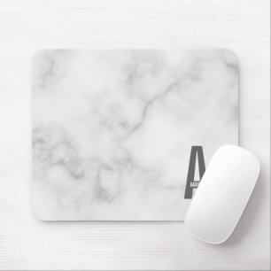 Alfombrilla De Ratón Monograma y nombre negrita personalizado moderno