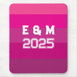 Alfombrilla De Ratón "Monogramo de personalizable y años