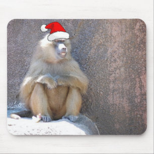 Alfombrilla De Ratón Monos y babuinos navidades