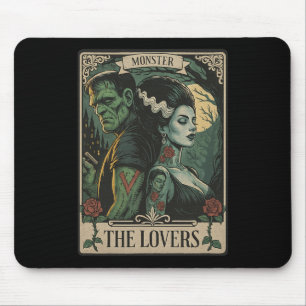 Alfombrilla De Ratón Monster Amantes Tarot Card Gótico Frankenstein Hal