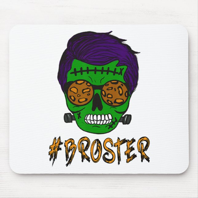 Alfombrilla De Ratón Monster Skull Broster Brother Halloween Mateo F (Frente)