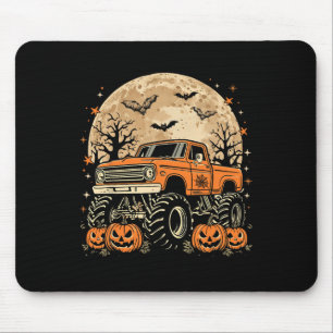 Alfombrilla De Ratón Monster Truck Halloween Jack O Lantern Moon Pumpki