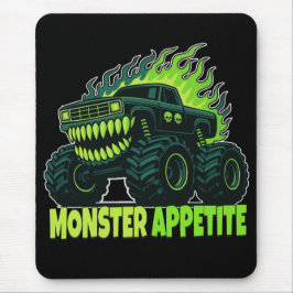 Alfombrilla De Ratón Monster Truck Horror Flame