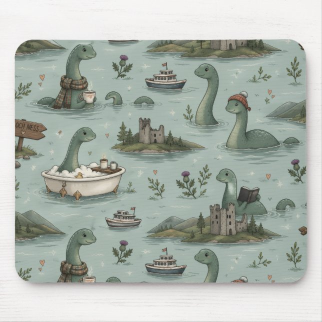 Alfombrilla De Ratón Monstruo del Lago Ness (Frente)