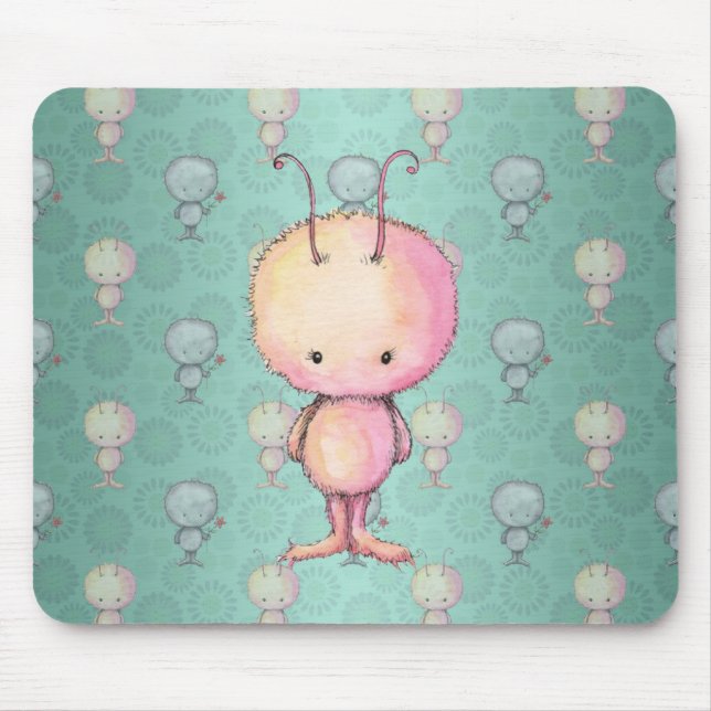 Alfombrilla De Ratón Monstruo Pequeño Adorable (Frente)